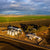 The Bellata Gold farm aerial view at sunset