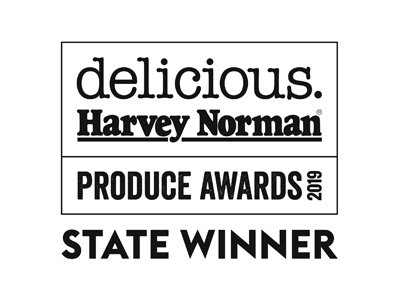Delicious Harvey Norman Produce Awards 2019 State Winner logo