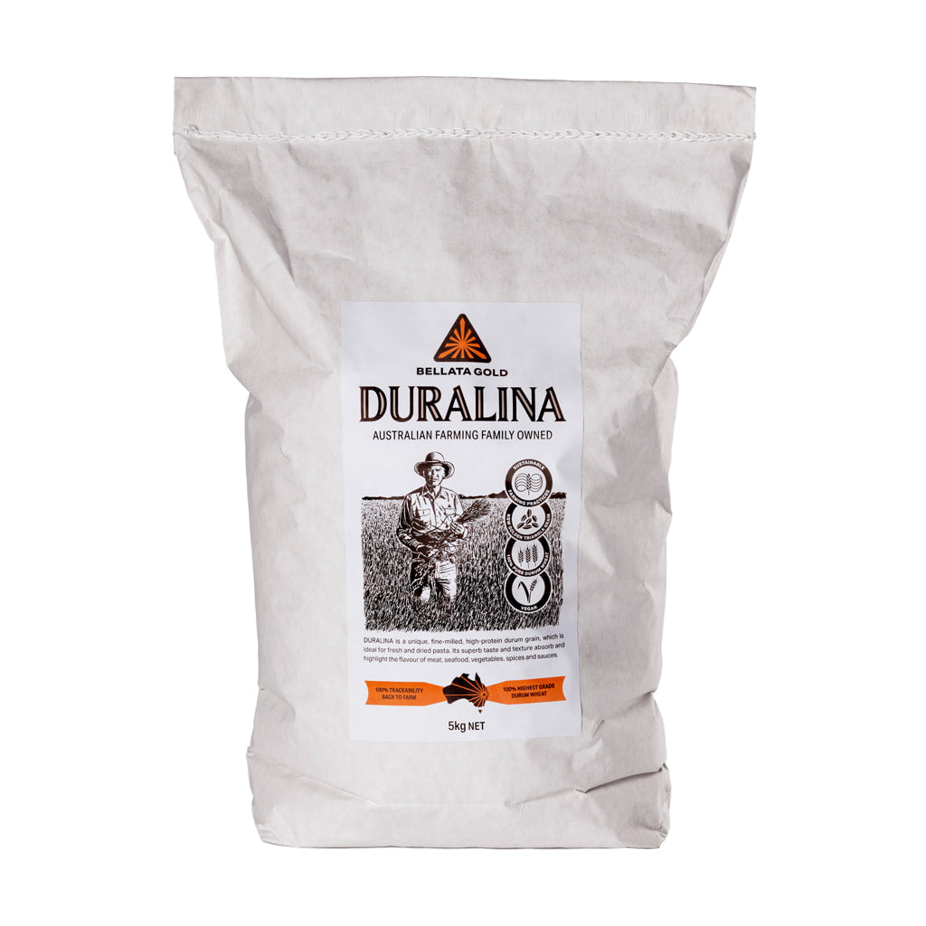 Bellata Gold Duralina fine durum semolina for pasta making 5kg white pack