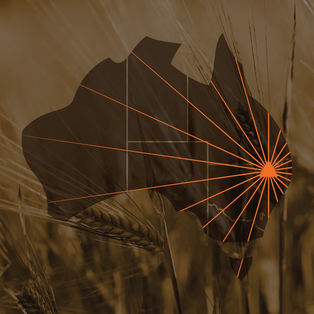 Map of Australia showing the Golden Triangle region in New South Wales